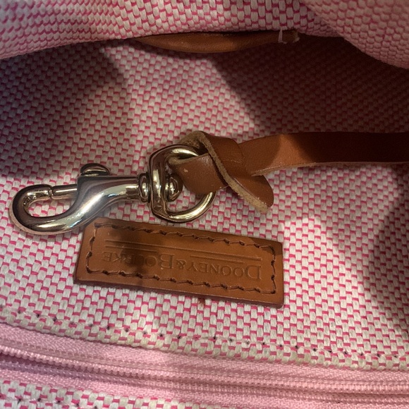 Dooney & Bourke Classic Hobo red, white, Blue, Canvas and Leather Purse - Picture 15 of 17